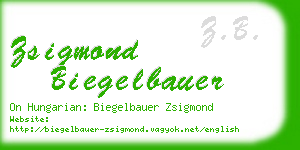 zsigmond biegelbauer business card